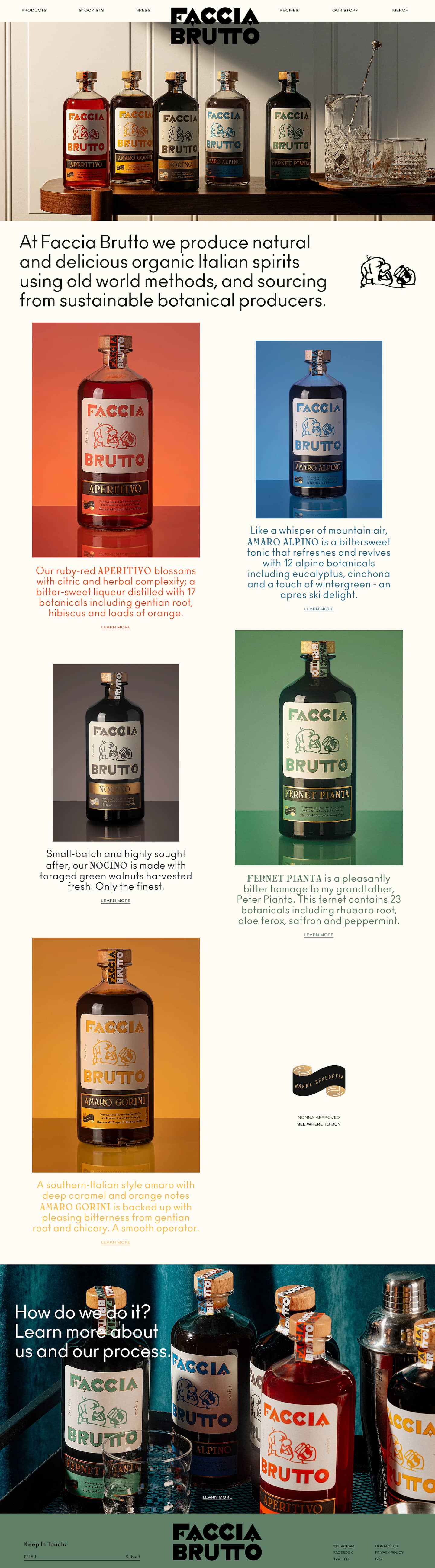 Faccia Brutto Spirits Website Thumbnail