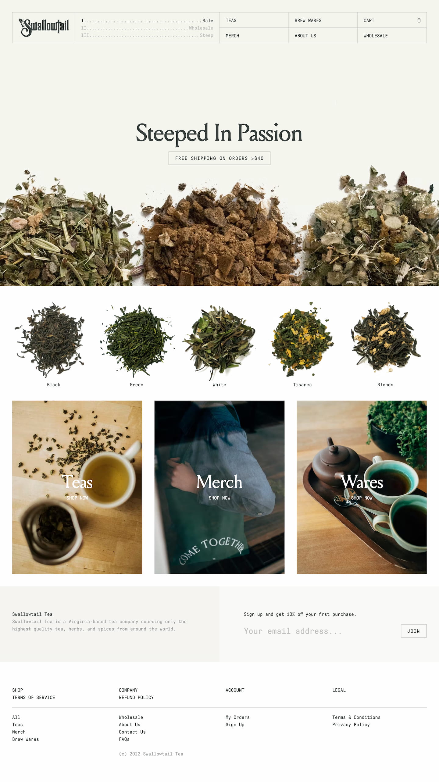 Swallowtail Tea Website Thumbnail